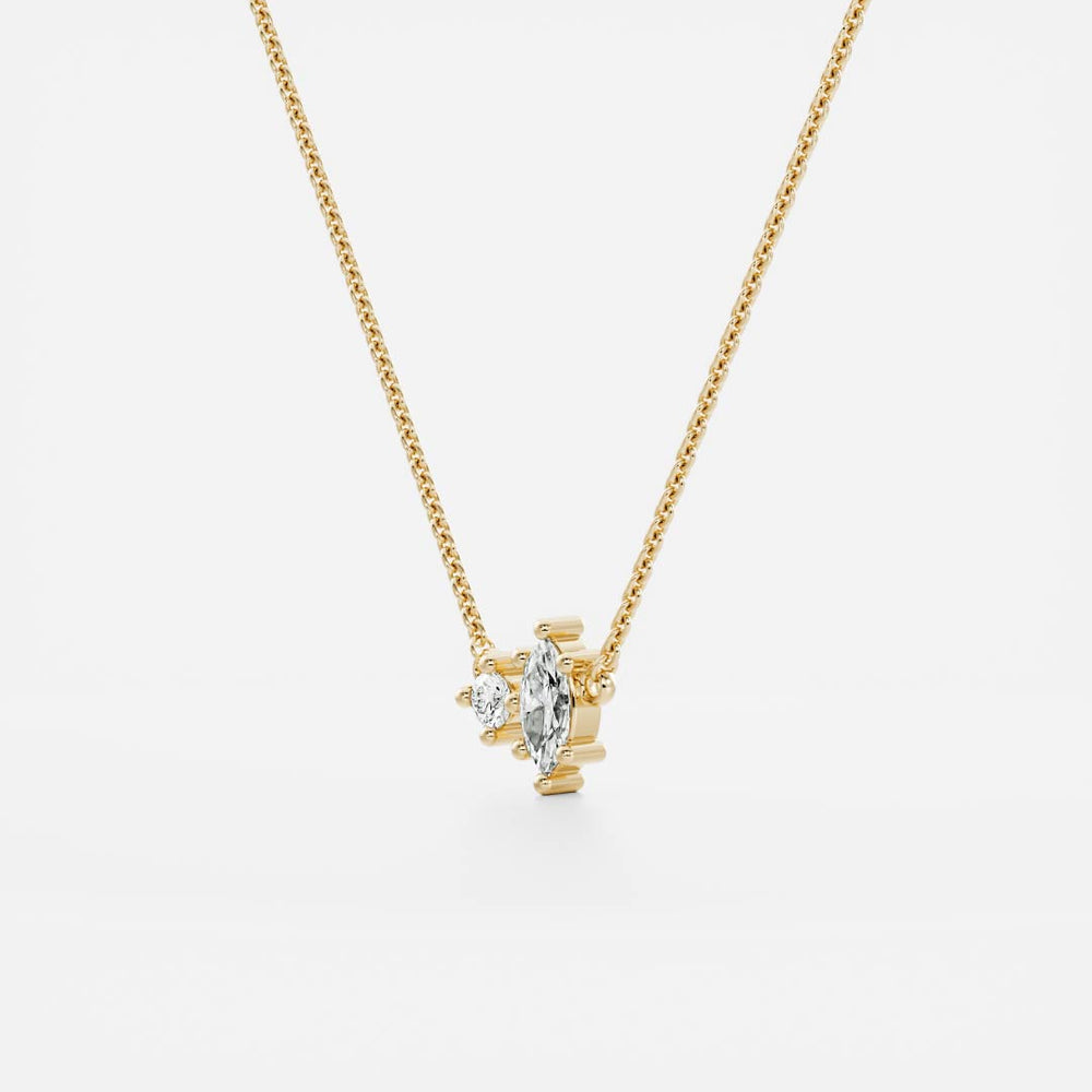 
                      
                        Signature Cultured Diamond Toi Et Moi Birthstone Necklace - April
                      
                    
