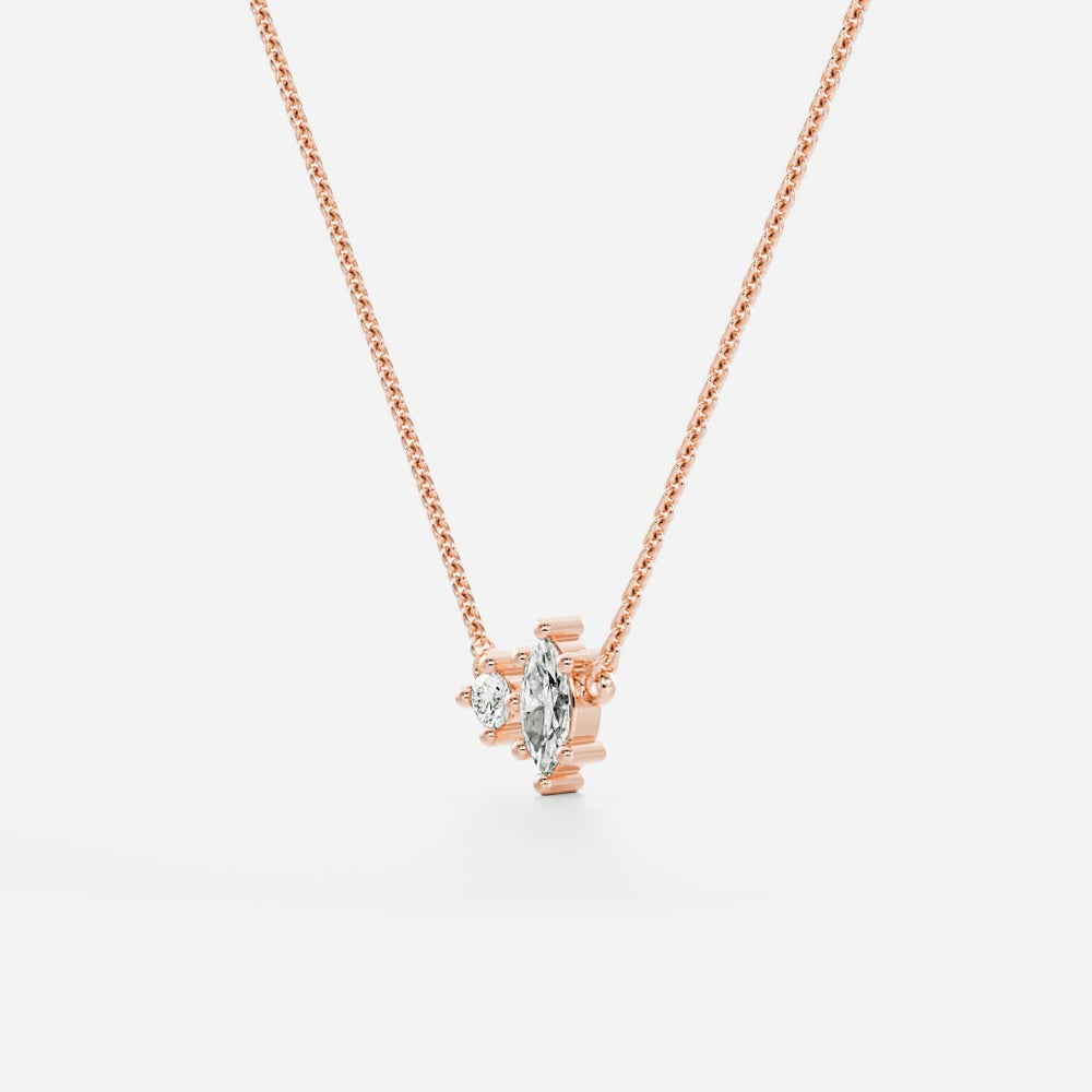 
                      
                        Signature Cultured Diamond Toi Et Moi Birthstone Necklace - April
                      
                    