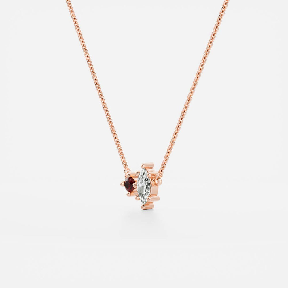 
                      
                        Signature Garnet Toi Et Moi Birthstone Necklace - January
                      
                    