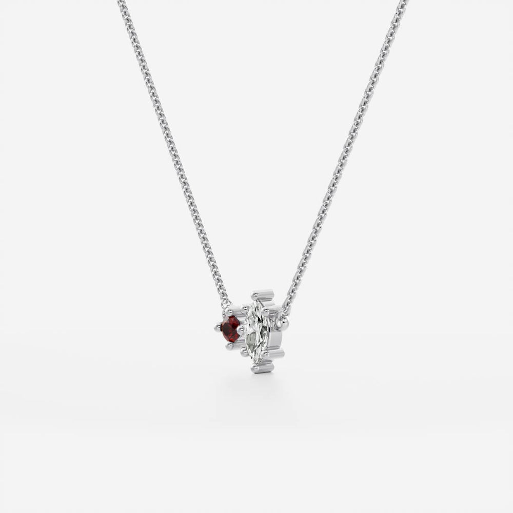
                      
                        Signature Garnet Toi Et Moi Birthstone Necklace - January
                      
                    