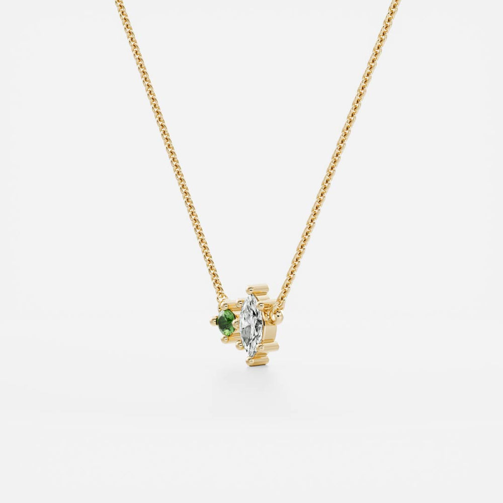 
                      
                        Signature Peridot Toi Et Moi Birthstone Necklace - August
                      
                    