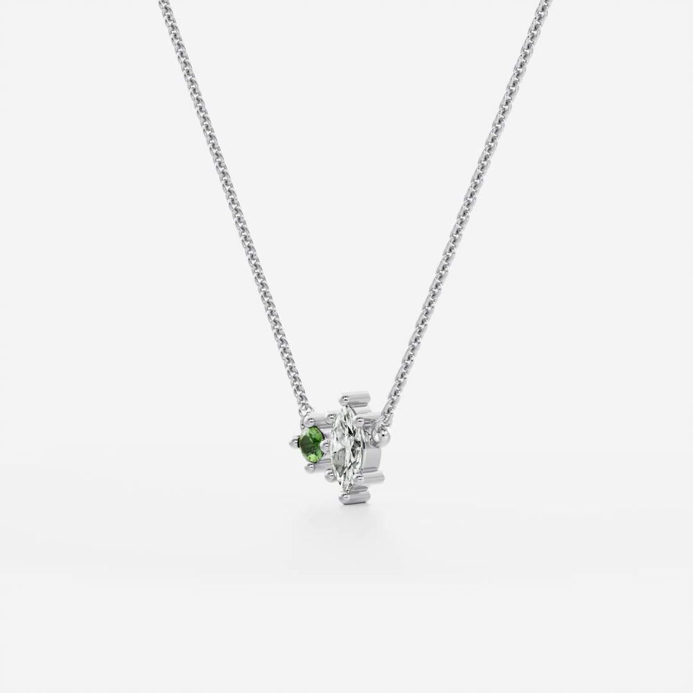 
                      
                        Signature Peridot Toi Et Moi Birthstone Necklace - August
                      
                    