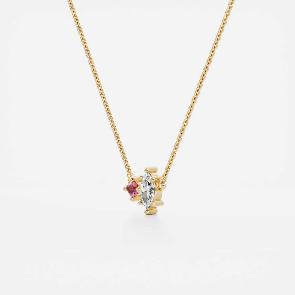 
                      
                        Signature Tourmaline Toi Et Moi Birthstone Necklace - October
                      
                    