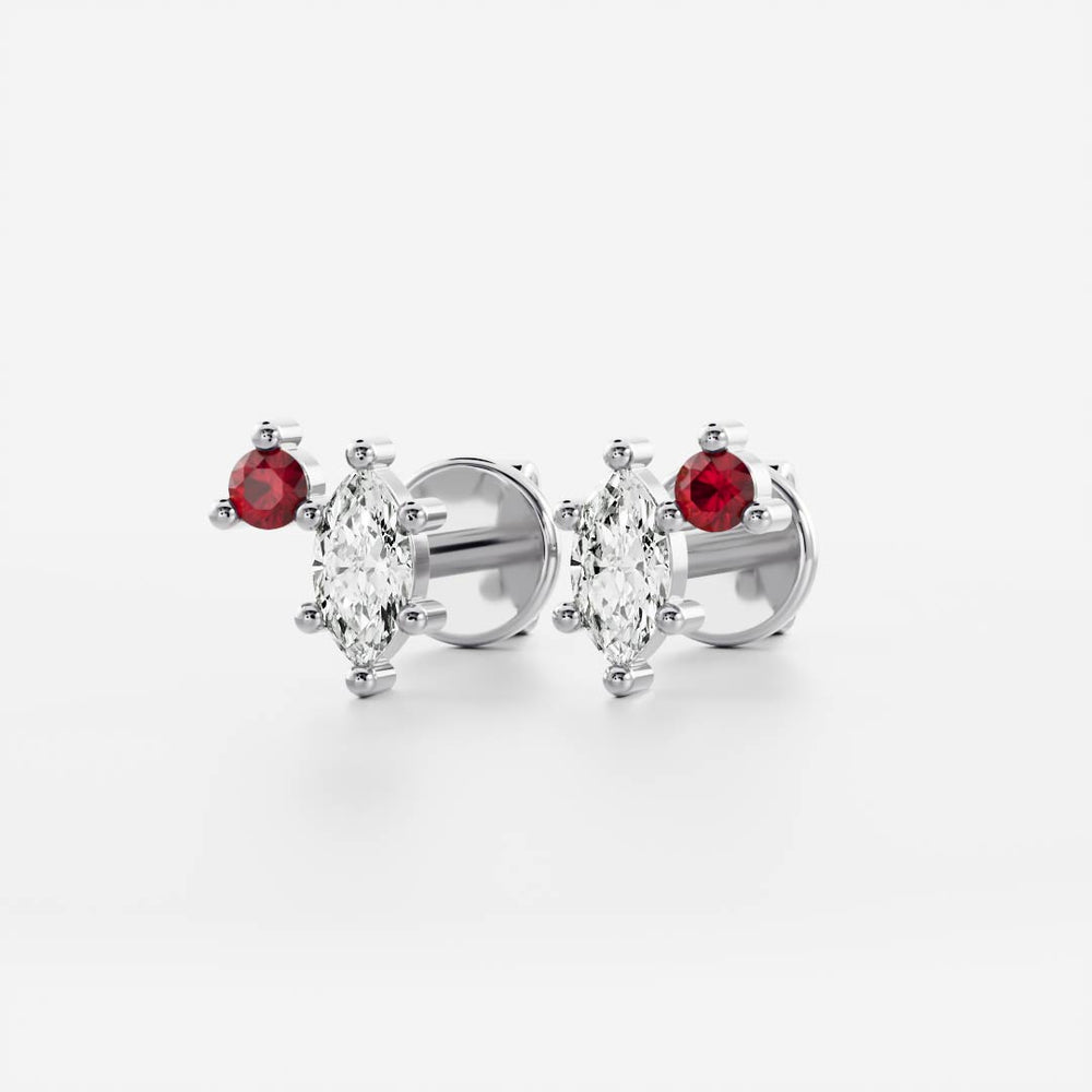 
                      
                        Signature Ruby Toi Et Moi Birthstone Studs - July
                      
                    