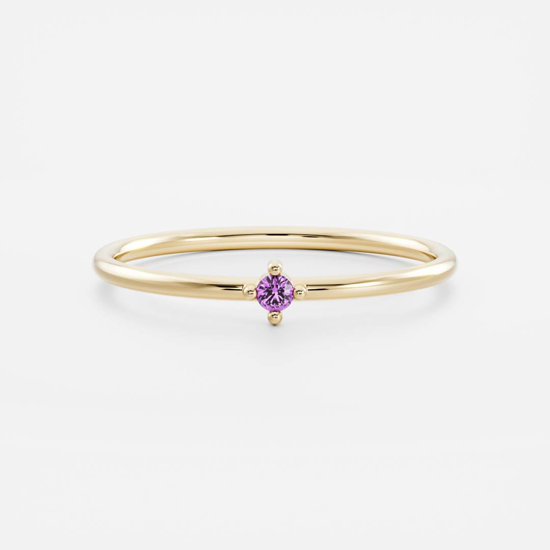 Signature Amethyst Birthstone Ring - February