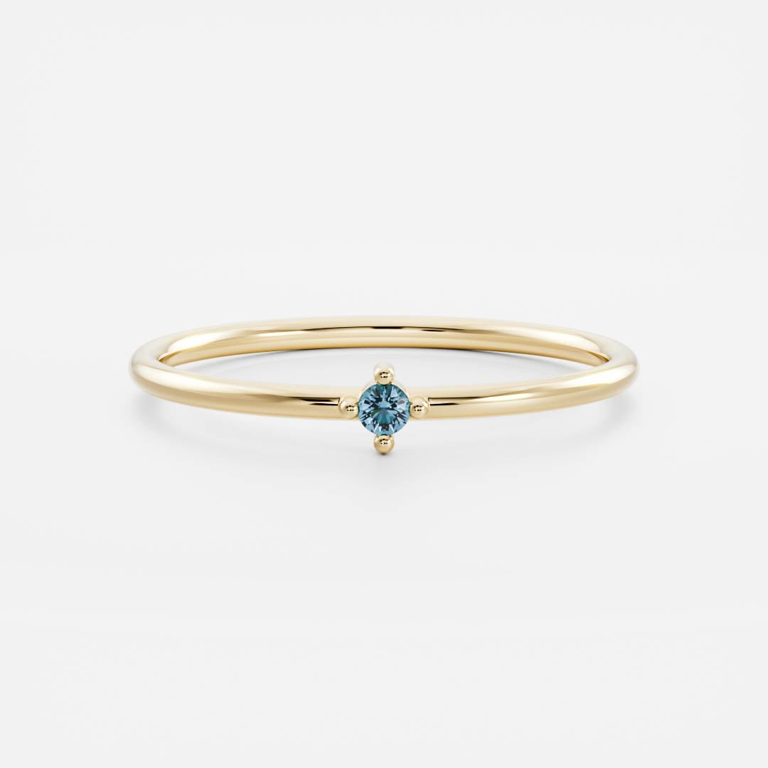 Signature Aquamarine Birthstone Ring - March