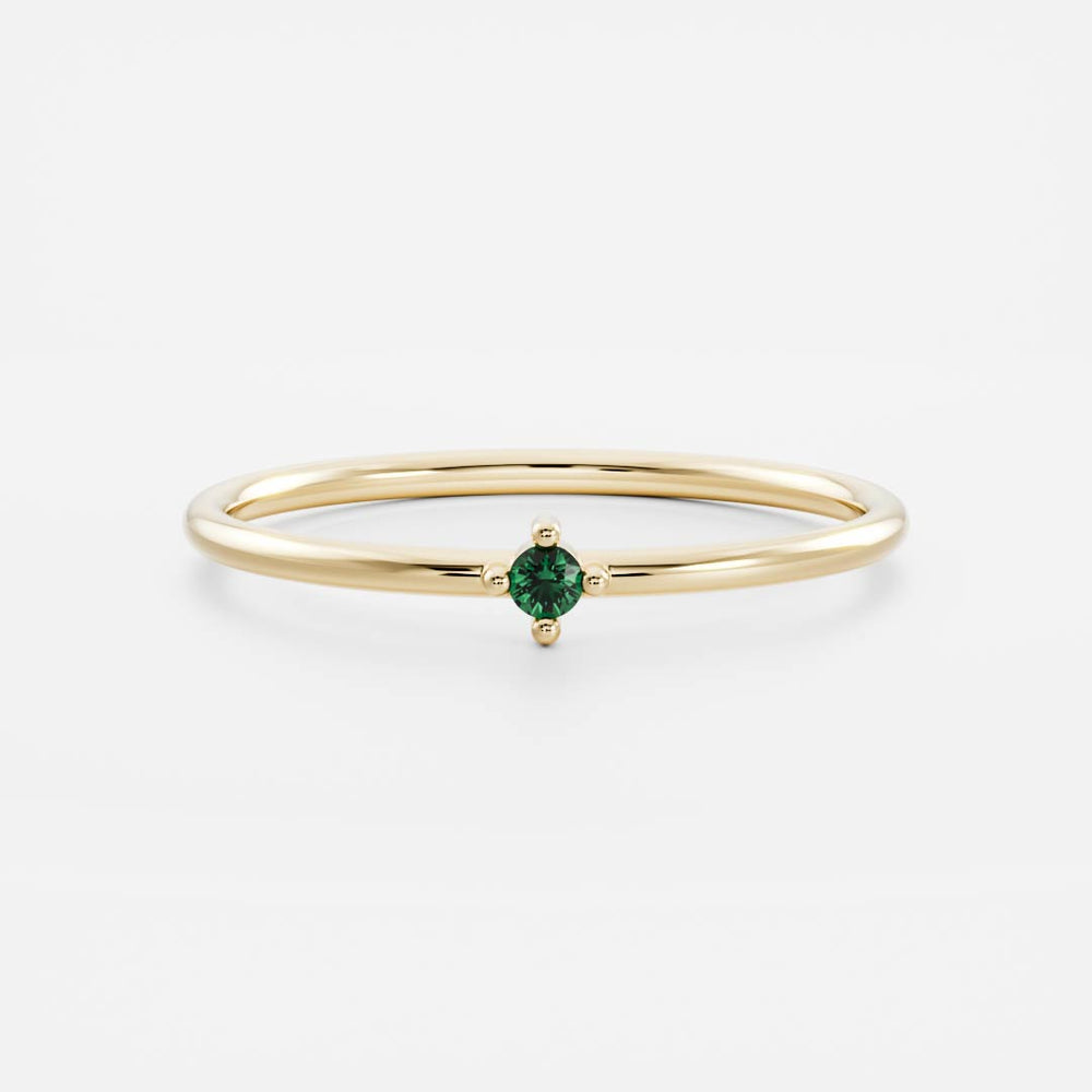 Signature Emerald Birthstone Ring - May