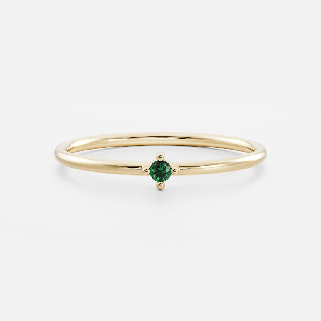 Signature Emerald Birthstone Ring - May