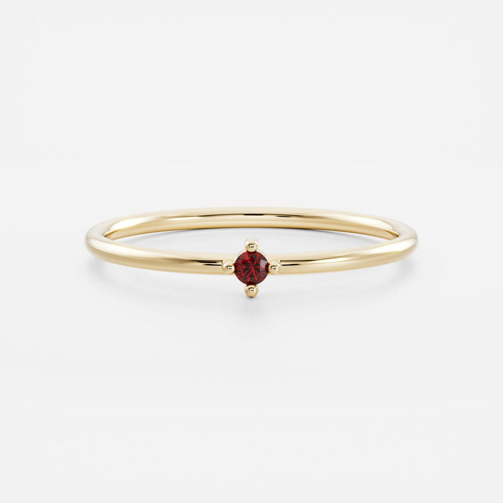 Signature Garnet Birthstone Ring - January