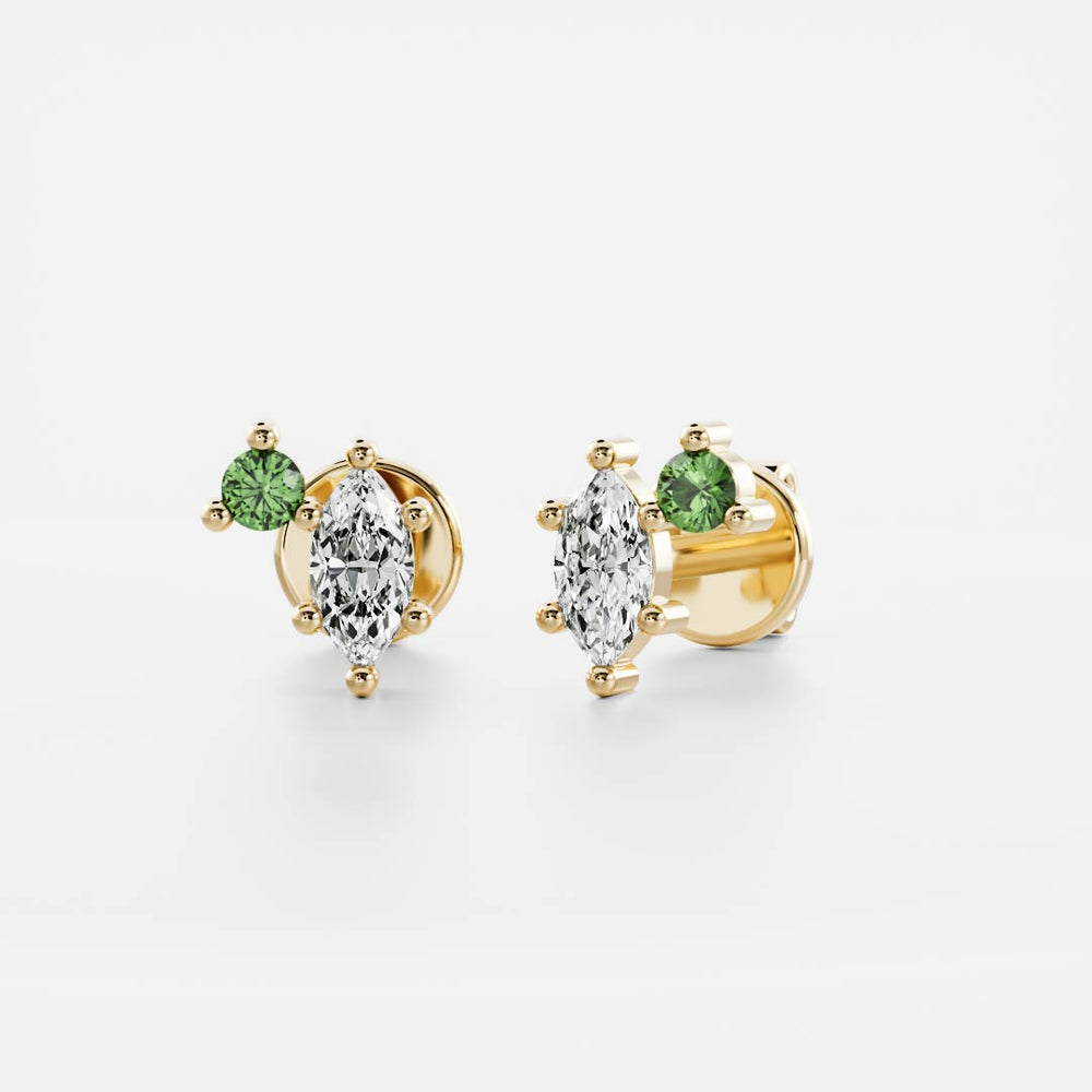 Signature Peridot Toi Et Moi Birthstone Studs - August