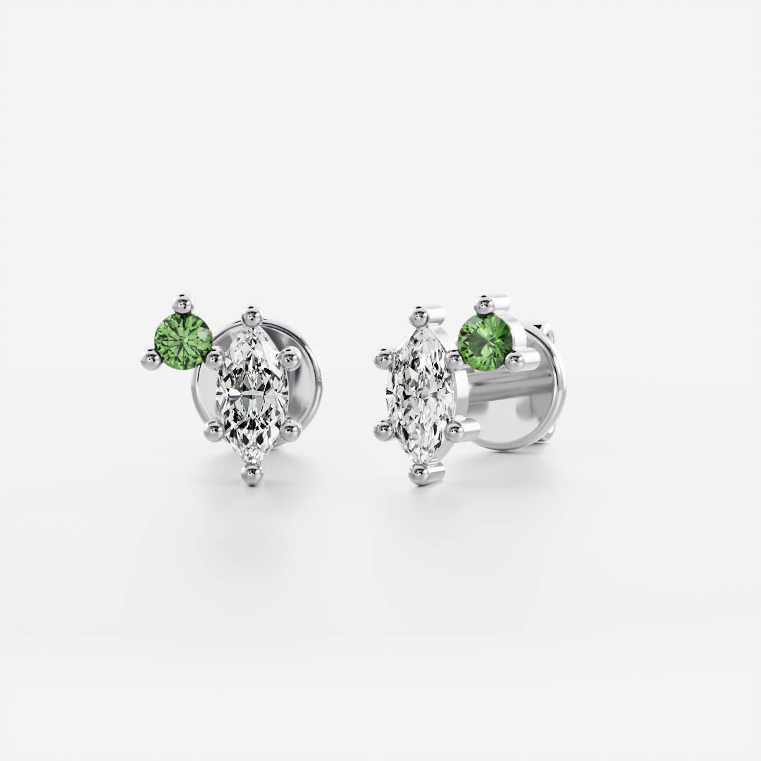 Signature Peridot Toi Et Moi Birthstone Studs - August