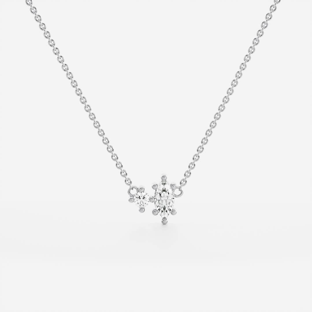 Signature Cultured Diamond Toi Et Moi Birthstone Pendant - April