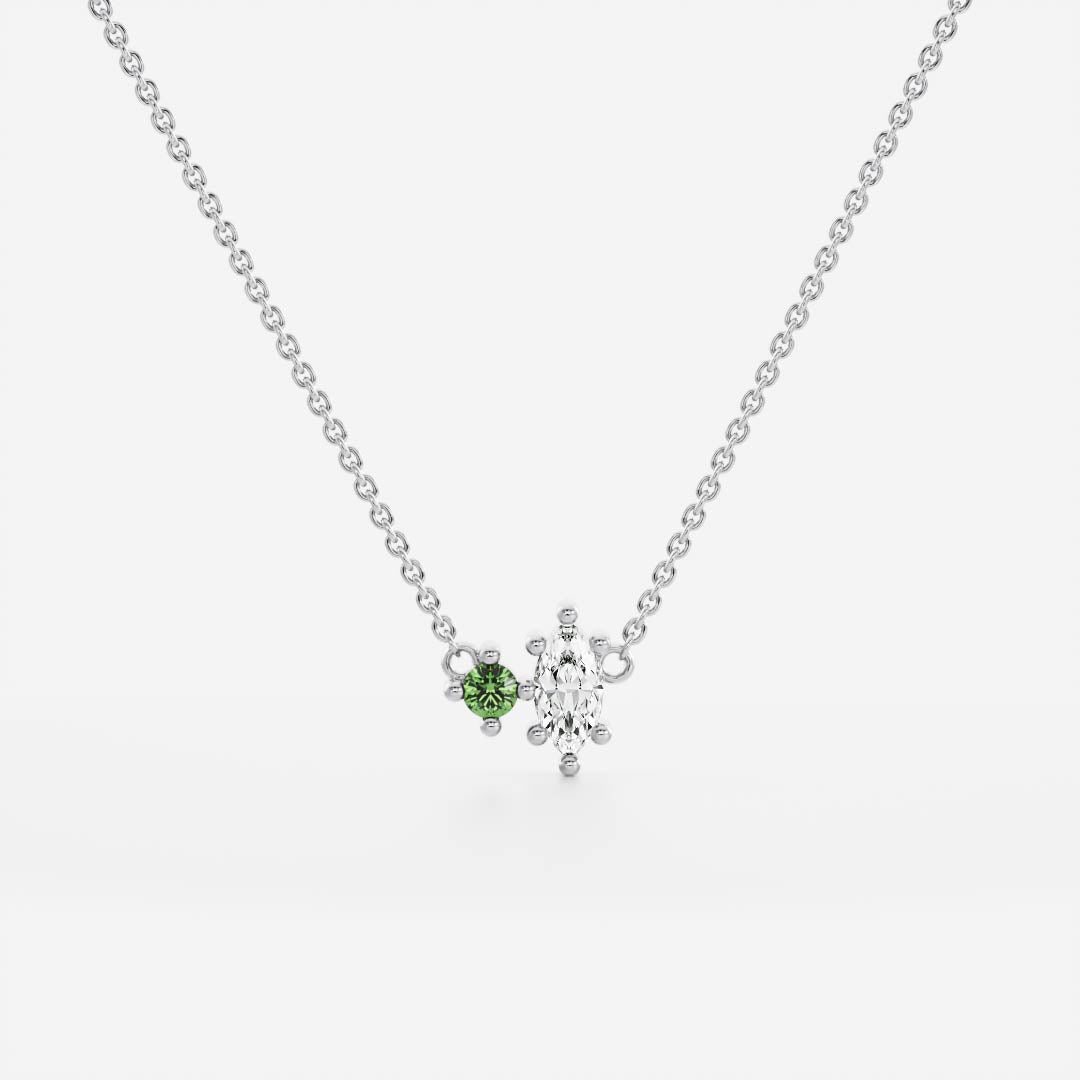 Signature Peridot Toi Et Moi Birthstone Pendant - August