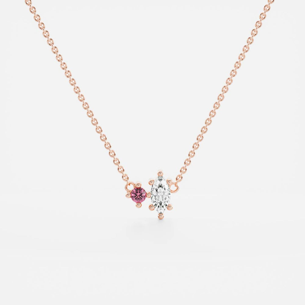 
                      
                        Signature Tourmaline Toi Et Moi Birthstone Necklace - October
                      
                    