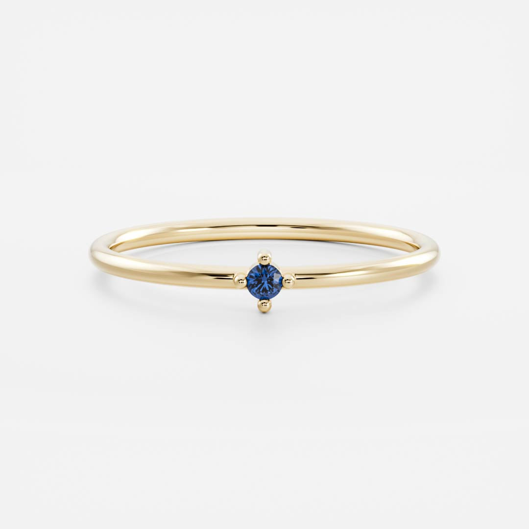 Signature Cultured Sapphire Birthstone Ring - September