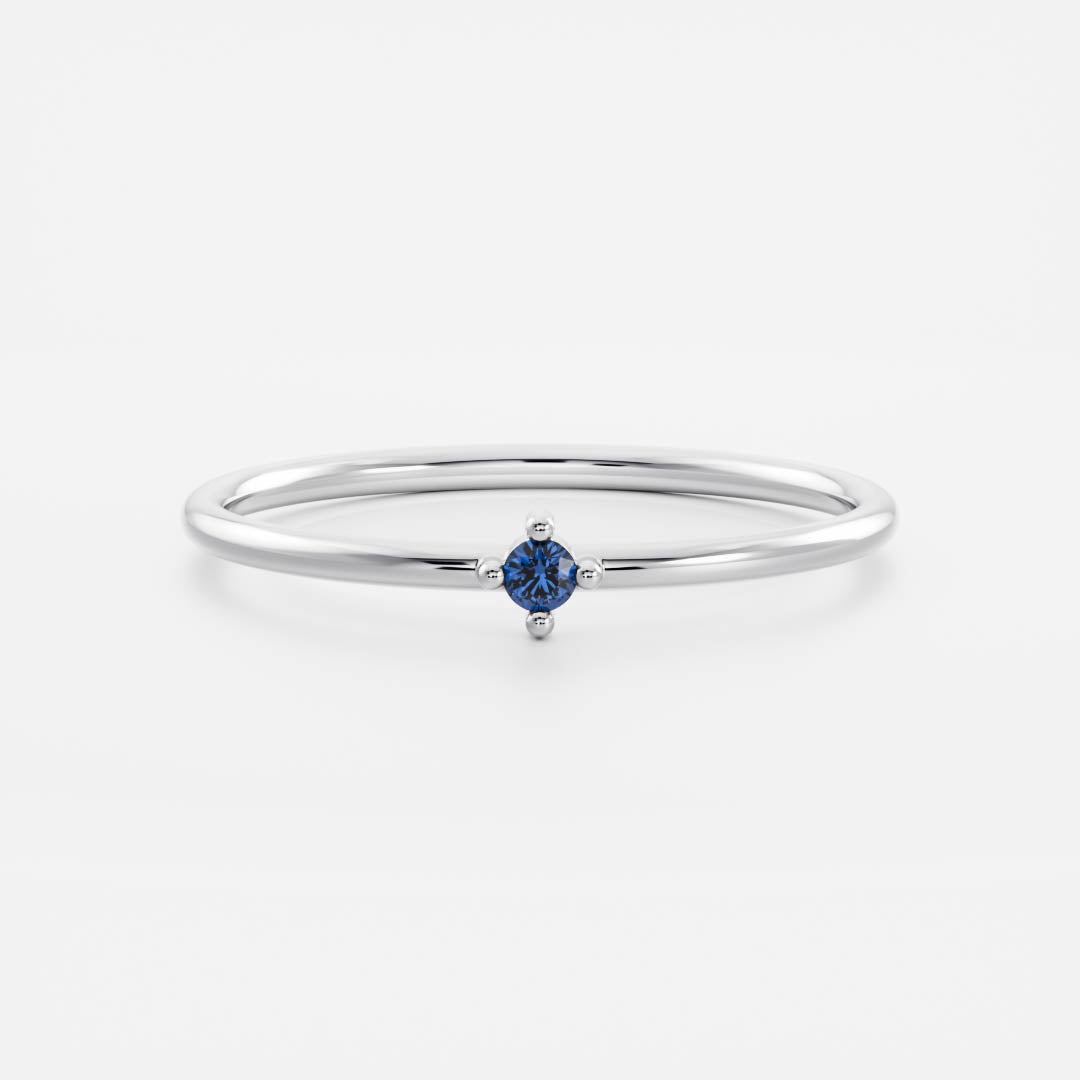 Signature Cultured Sapphire Birthstone Ring - September