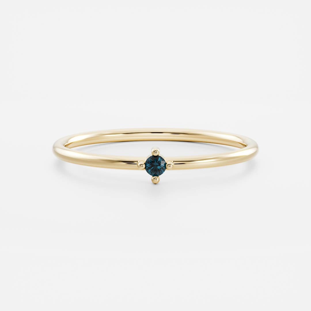 Signature Blue Topaz Birthstone Ring - December