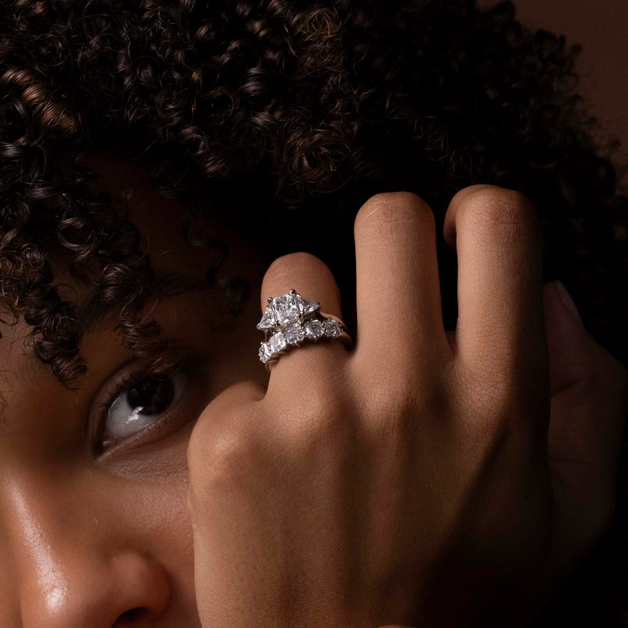 The Maeva Ring - Asscher Wedding Ring