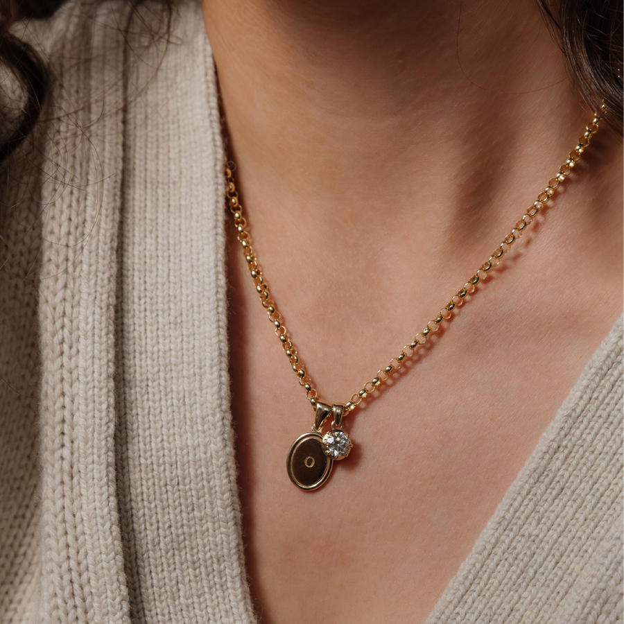 The Signature Oval 'O' Letter Pendant