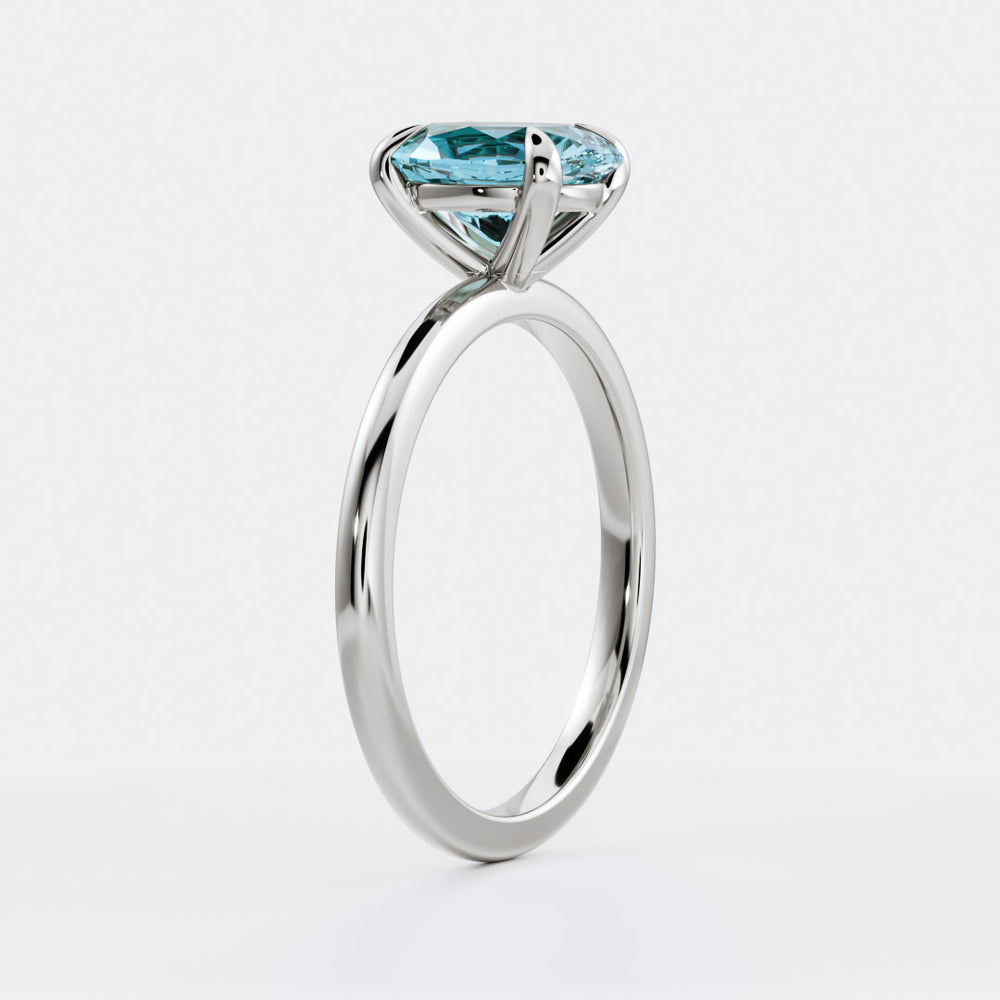 
                      
                        The Luise Ring - 1.03ct Fancy Vivid Blue Lab Grown Diamond Oval Solitaire
                      
                    