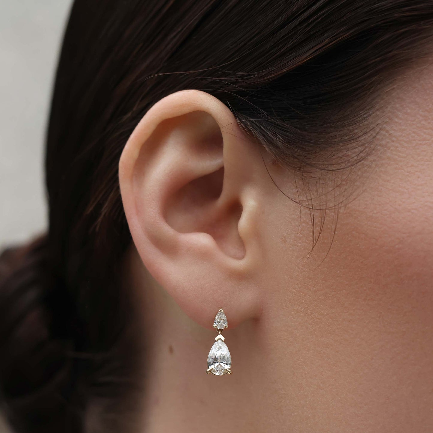 The Arietta Earrings - Pear Double Drop Earrings