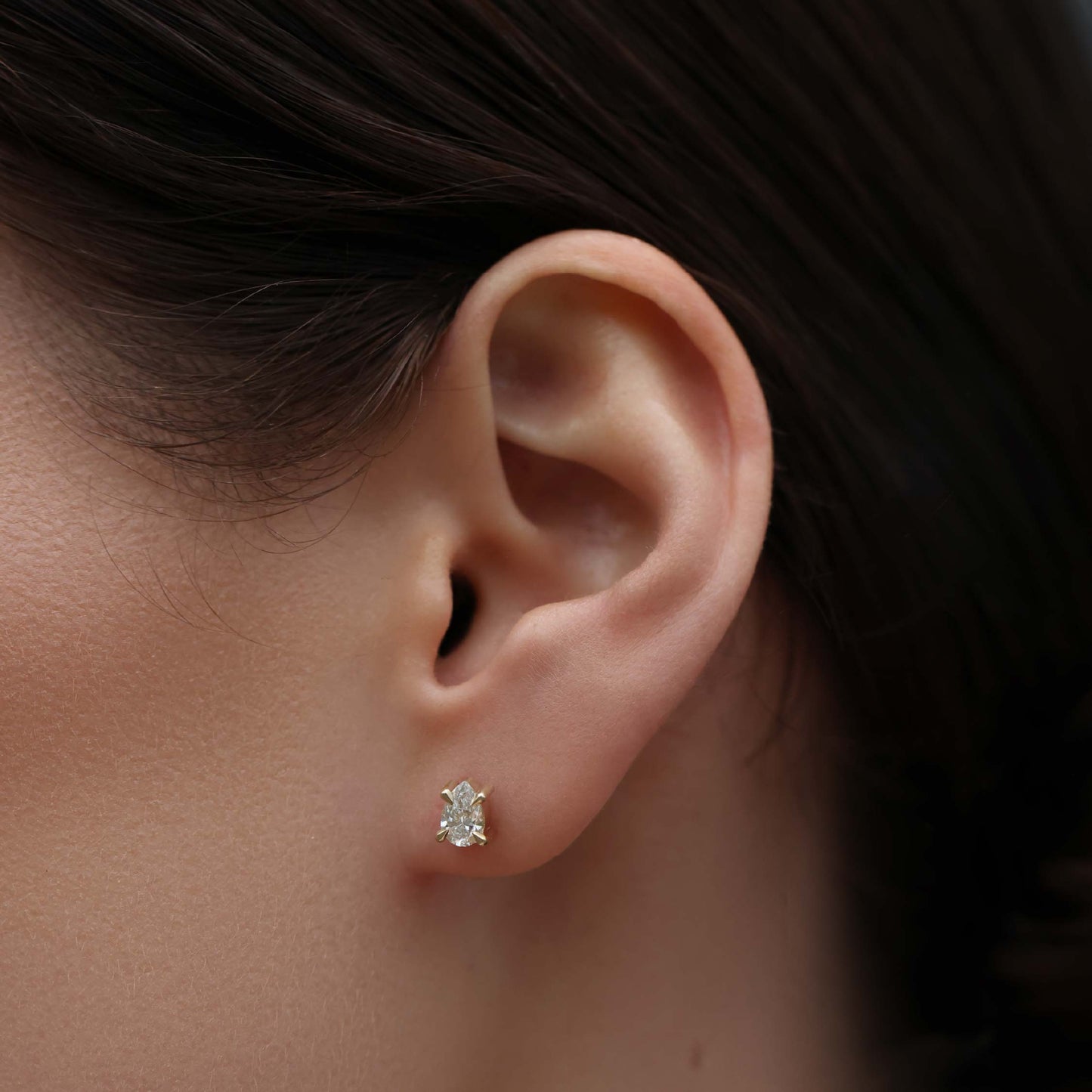 The Iris Earrings - Pear Studs