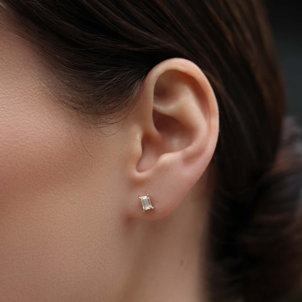 The Iris Earrings - Emerald Studs