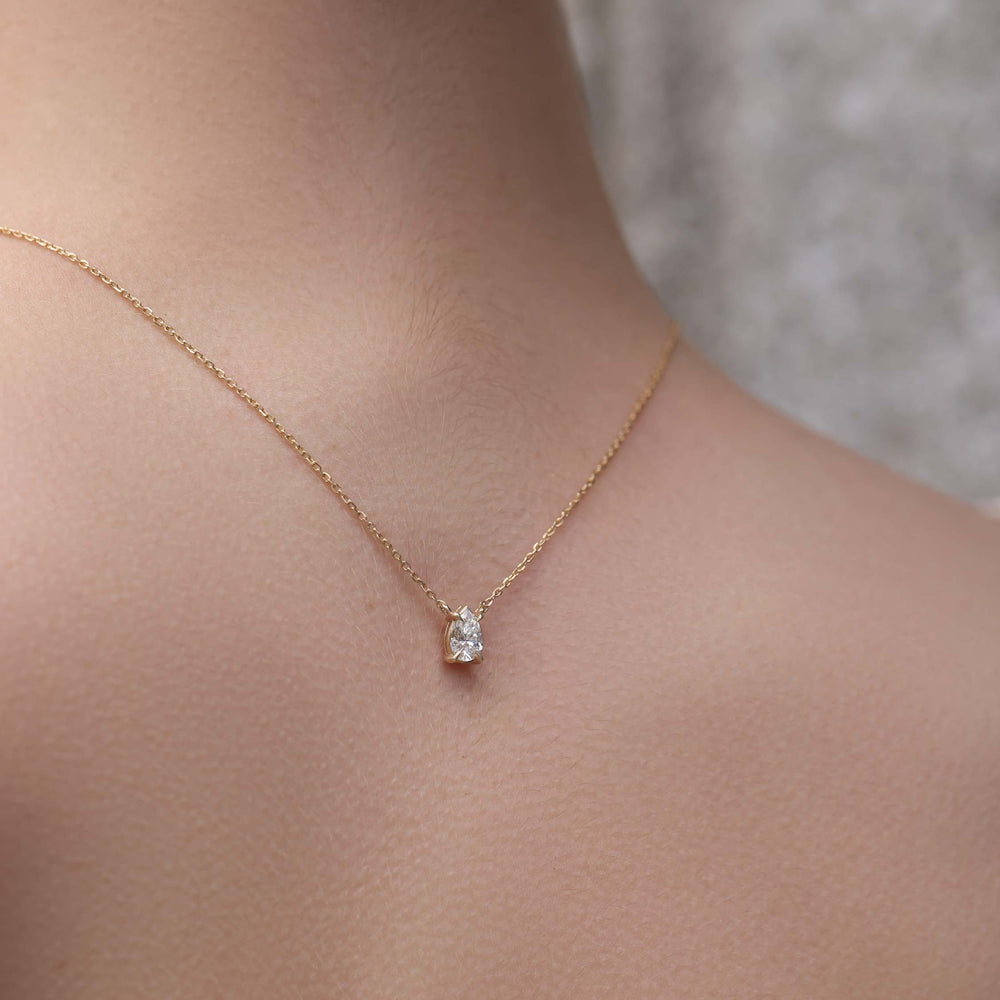 The Iris Necklace - Pear Pendant