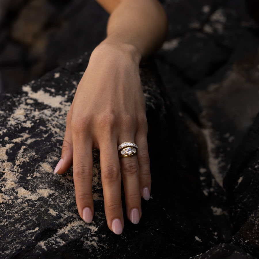 The Oriana Ring - Split Shank Round Trilogy