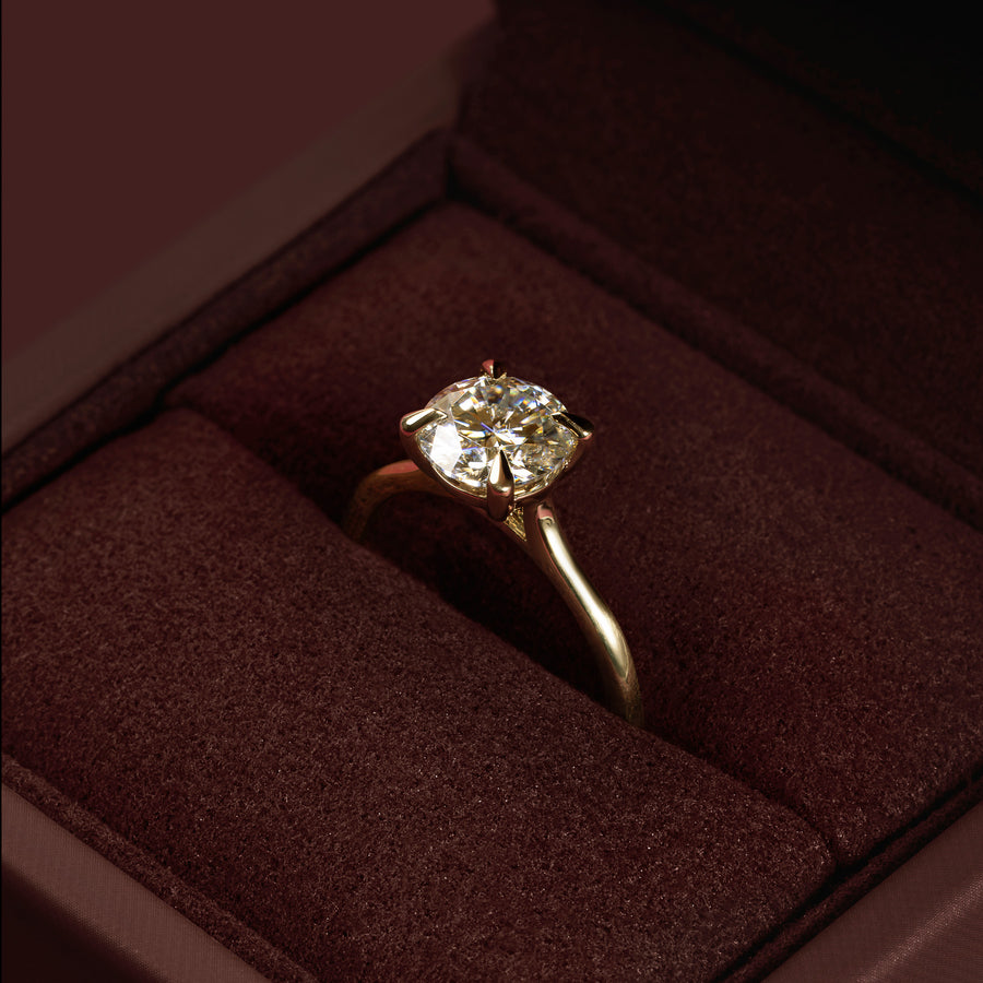 The Isla Ring - 1.5ct Moissanite Round Cathedral Solitaire