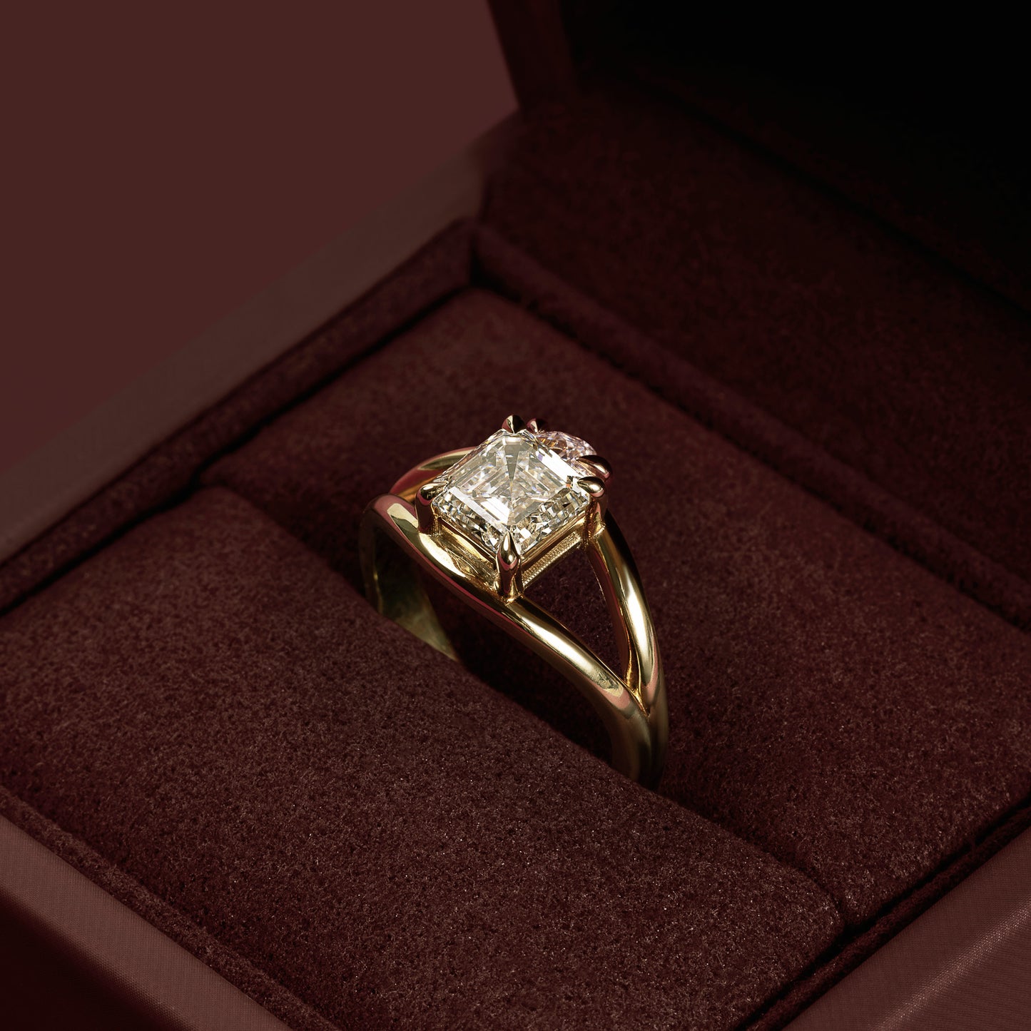 The Elise Ring - 1.53ct Lab Diamond Split Shank Asscher Solitaire