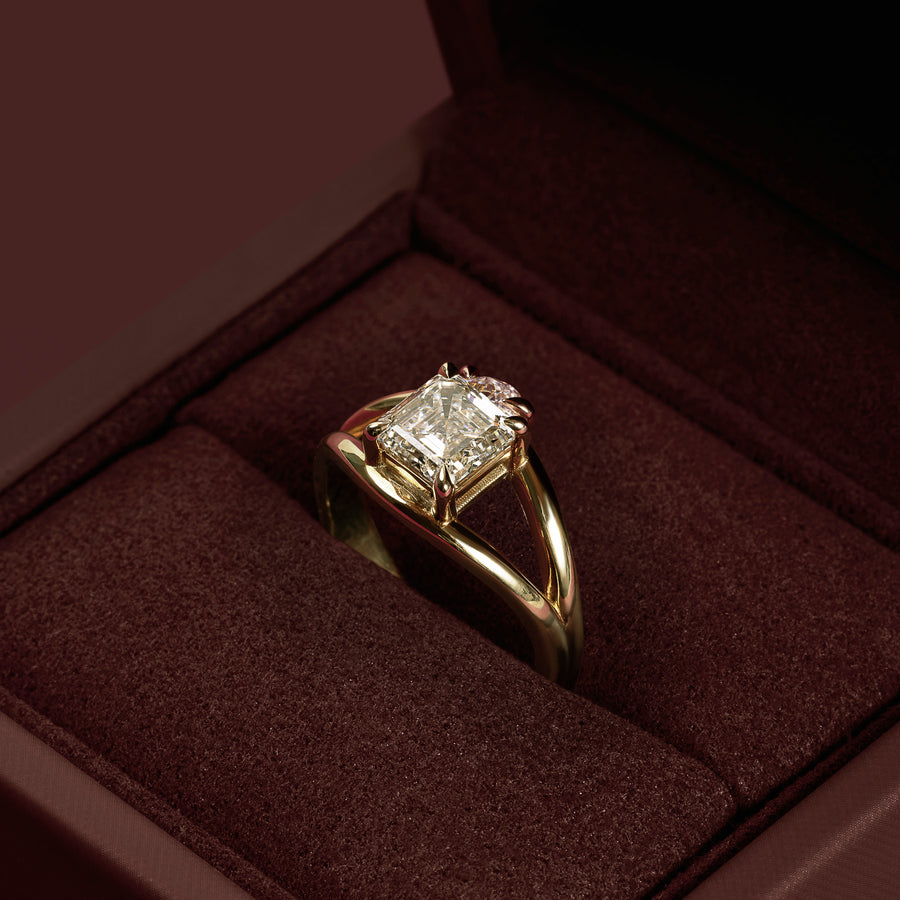 The Elise Ring - 1.53ct Lab Diamond Split Shank Asscher Solitaire