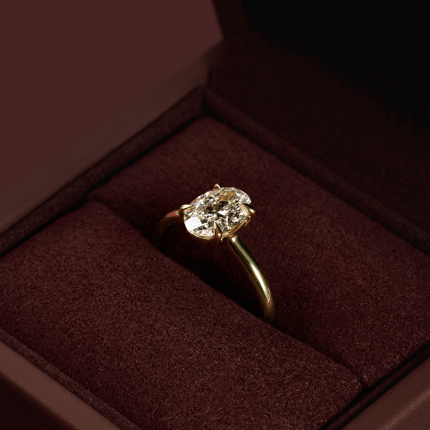 The Luise Ring® - 1.52ct Lab Diamond Low Set Oval Solitaire