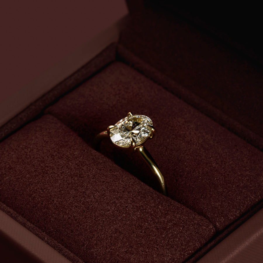 The Luise Ring® - 1.51ct Lab Diamond Low Set Oval Solitaire
