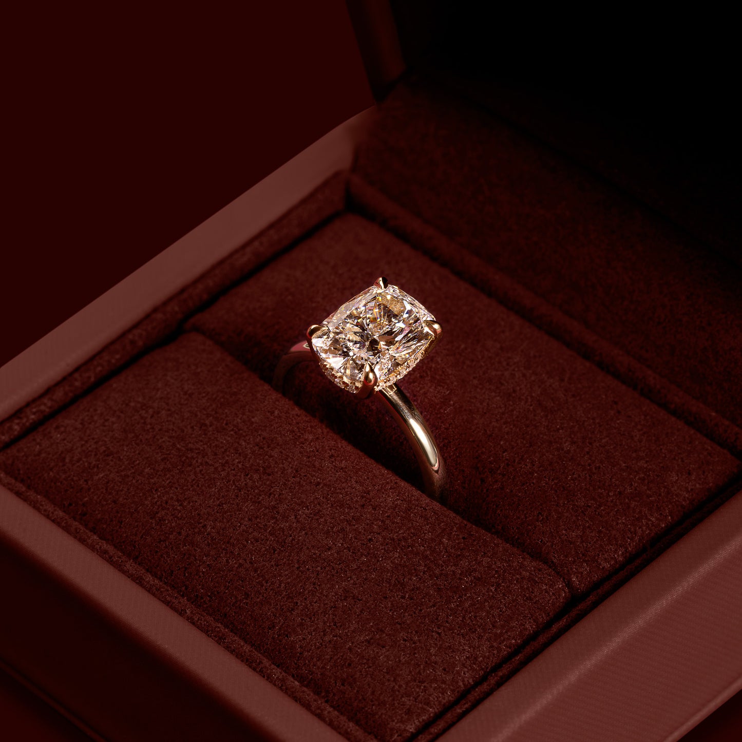 The Ophelia Ring - 3.04ct Lab Grown Diamond Elongated Cushion Solitaire