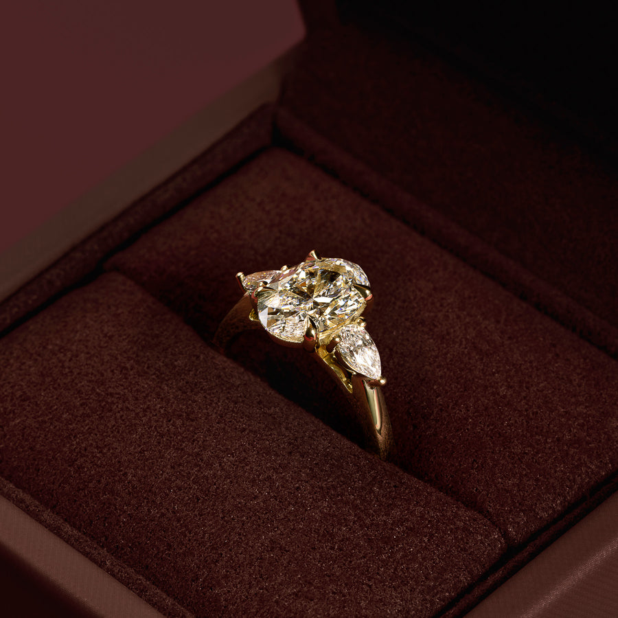 The Florence Ring - 2.01ct Lab Grown Diamond Oval & Pear Trilogy