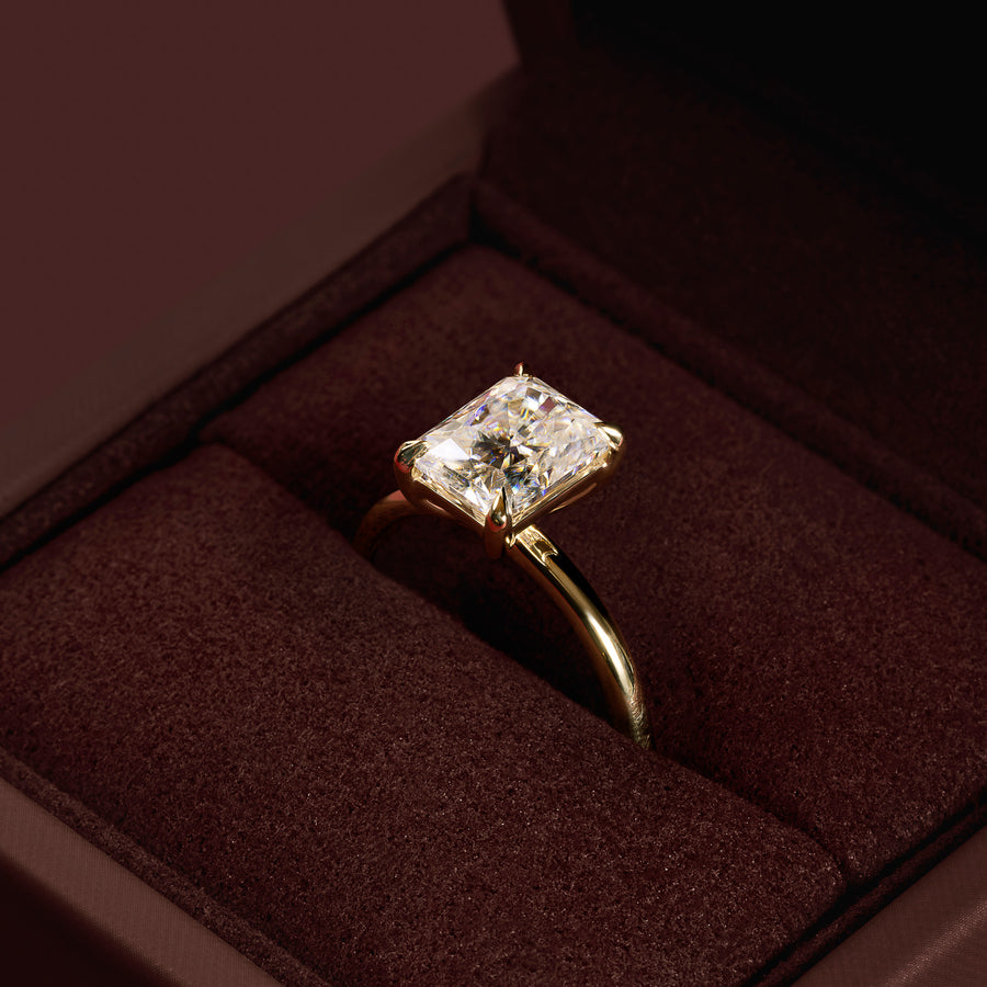 The Vienna Ring - 2.8ct Moissanite Radiant Solitaire
