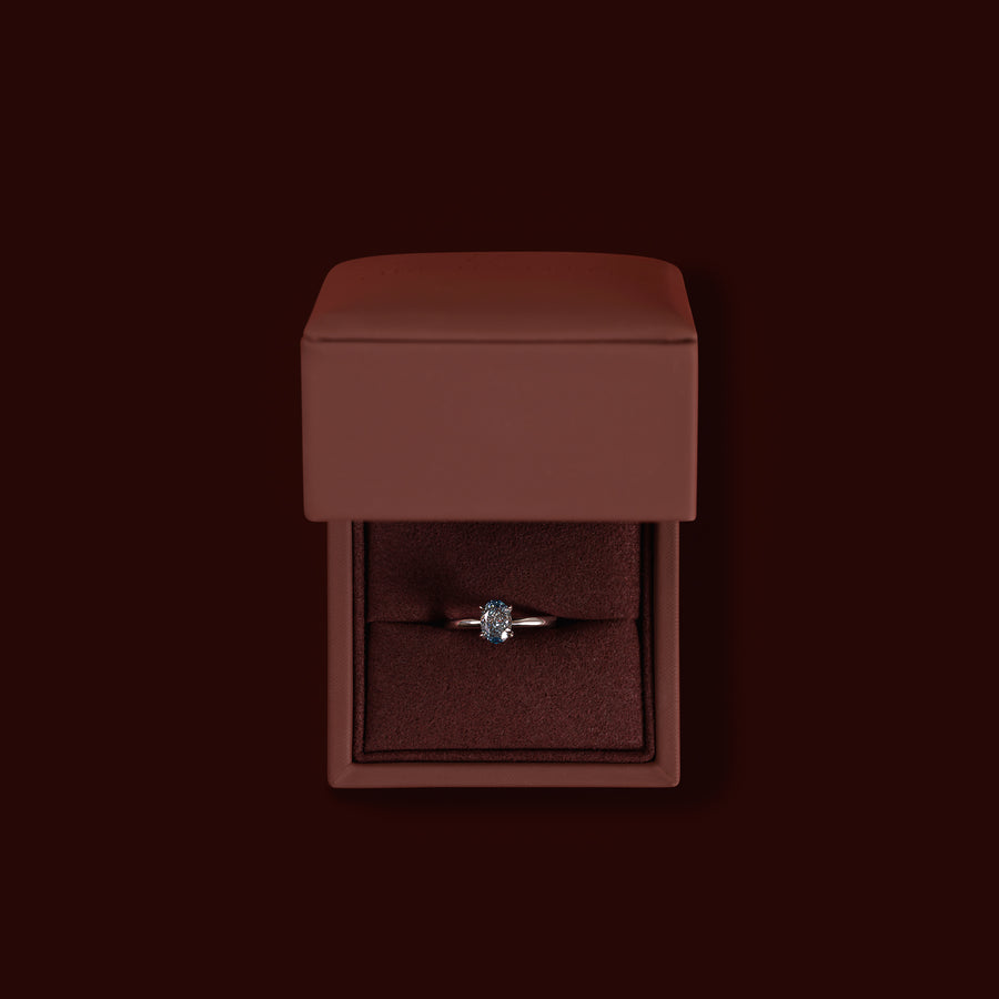 The Luise Ring® - 1.03ct Coloured Lab Diamond Oval Solitaire