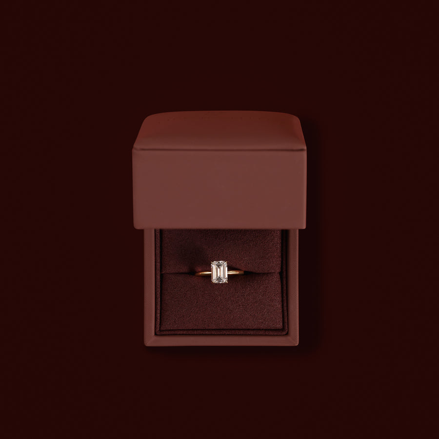 The Audrey Ring - 2.00ct Lab Diamond Emerald Solitaire