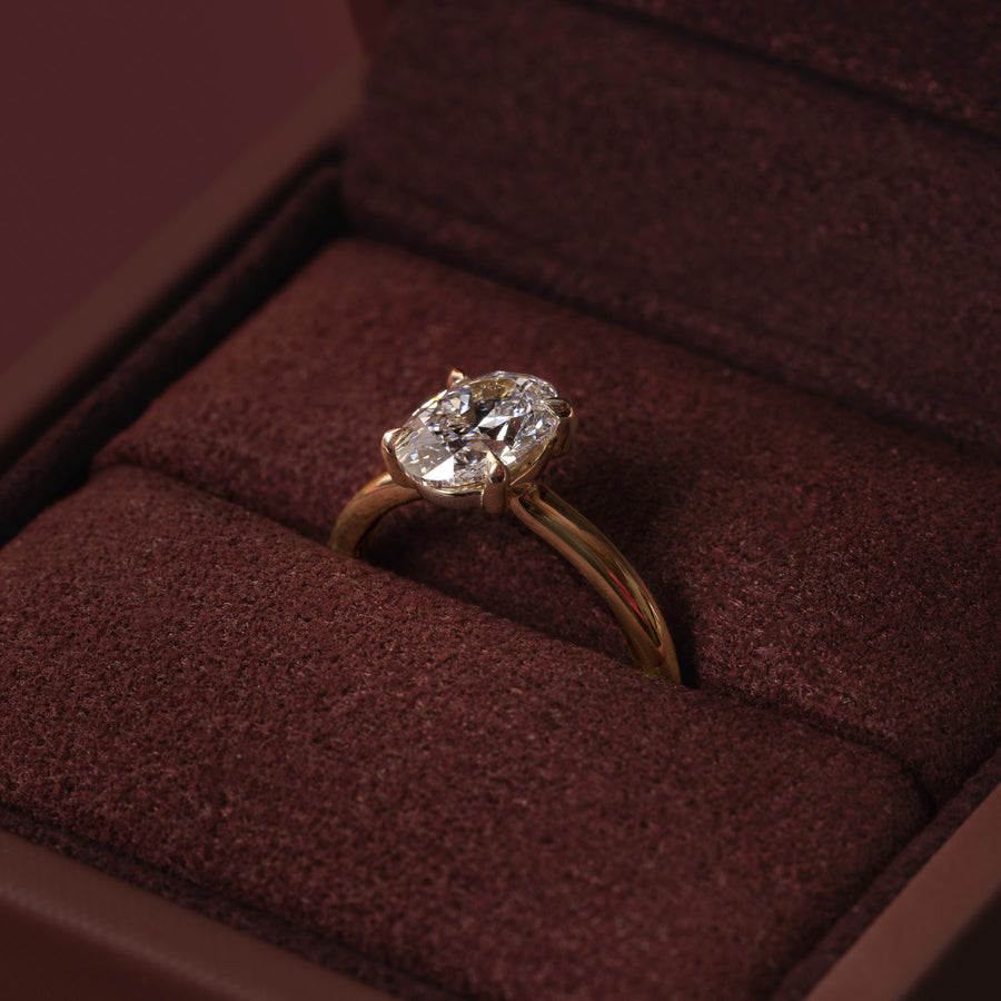 The Luise Ring® - 1.52ct Lab Diamond Low Set Oval Solitaire