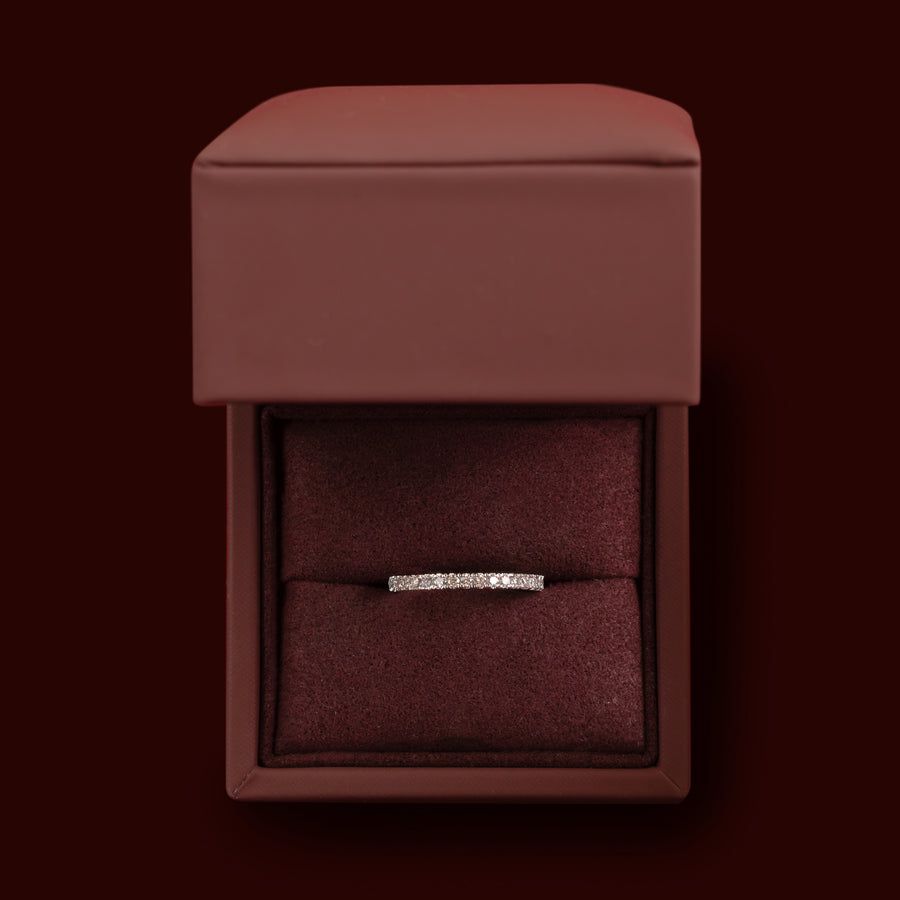 The Ava Ring - Lab Diamond Pavé Wedding Band