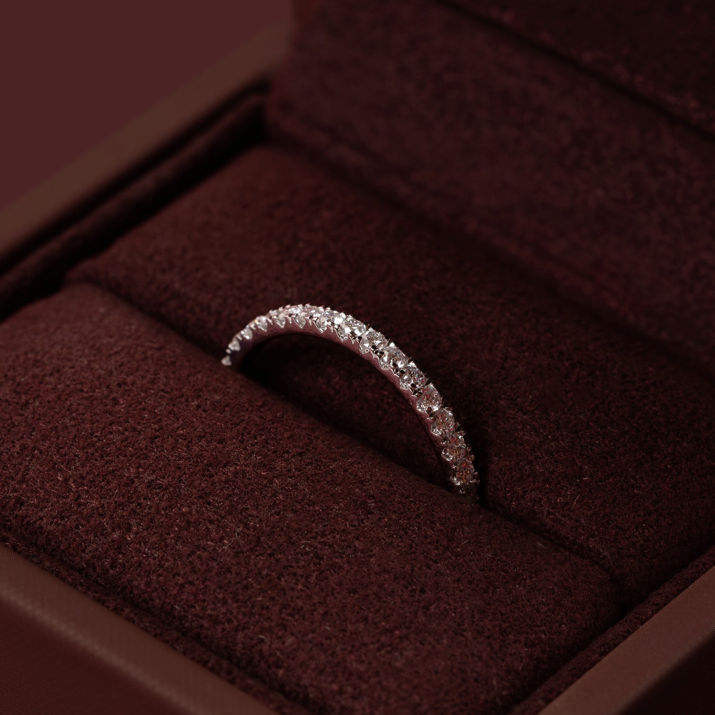 The Ava Ring - Lab Diamond Pavé Wedding Band