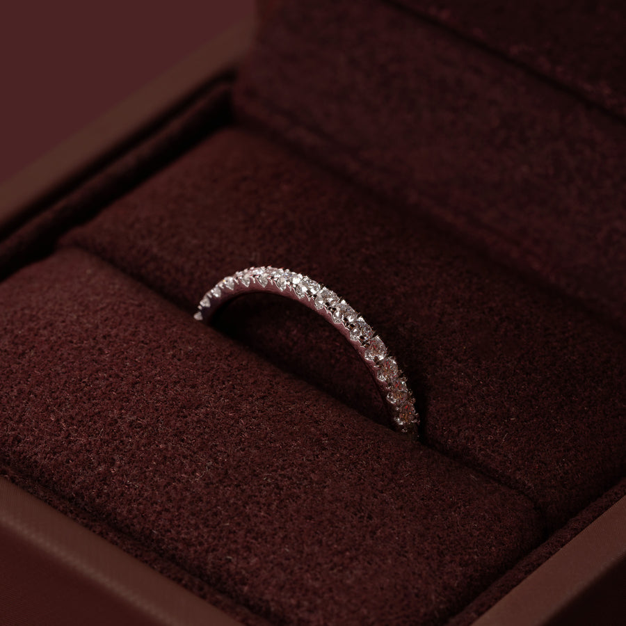 The Ava Ring - Lab Diamond Pavé Wedding Band