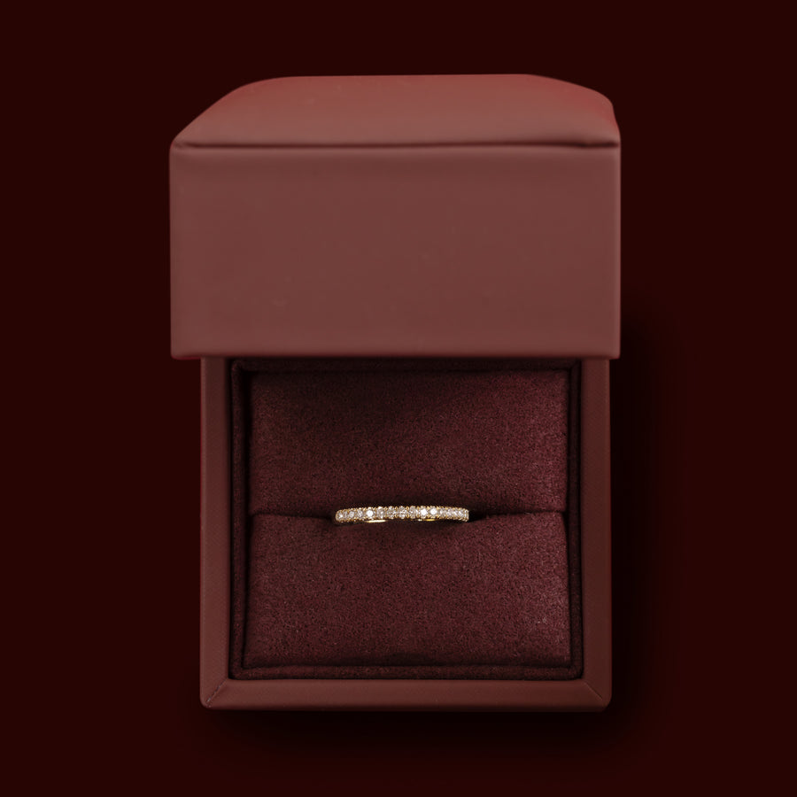 The Ava Ring - Lab Diamond Pavé Wedding Band