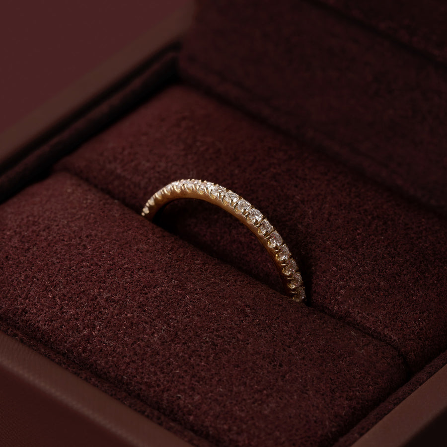 The Ava Ring - Lab Diamond Pavé Wedding Band