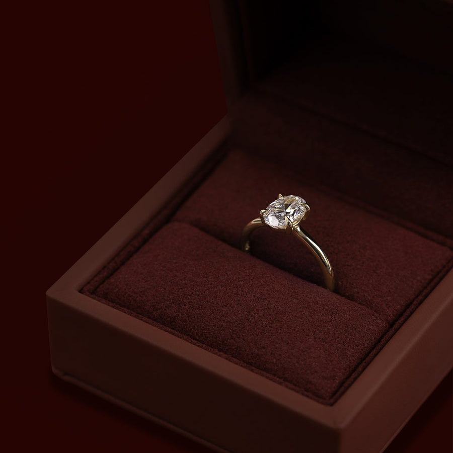 The Luise Ring® - 1.51ct Lab Diamond Low Set Oval Solitaire