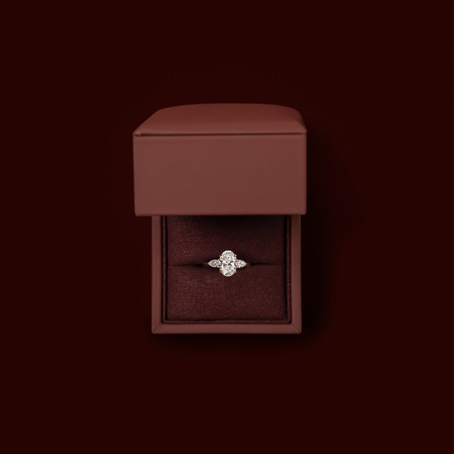 The Florence Ring - 2.10ct Lab Grown Diamond Oval & Pear Trilogy