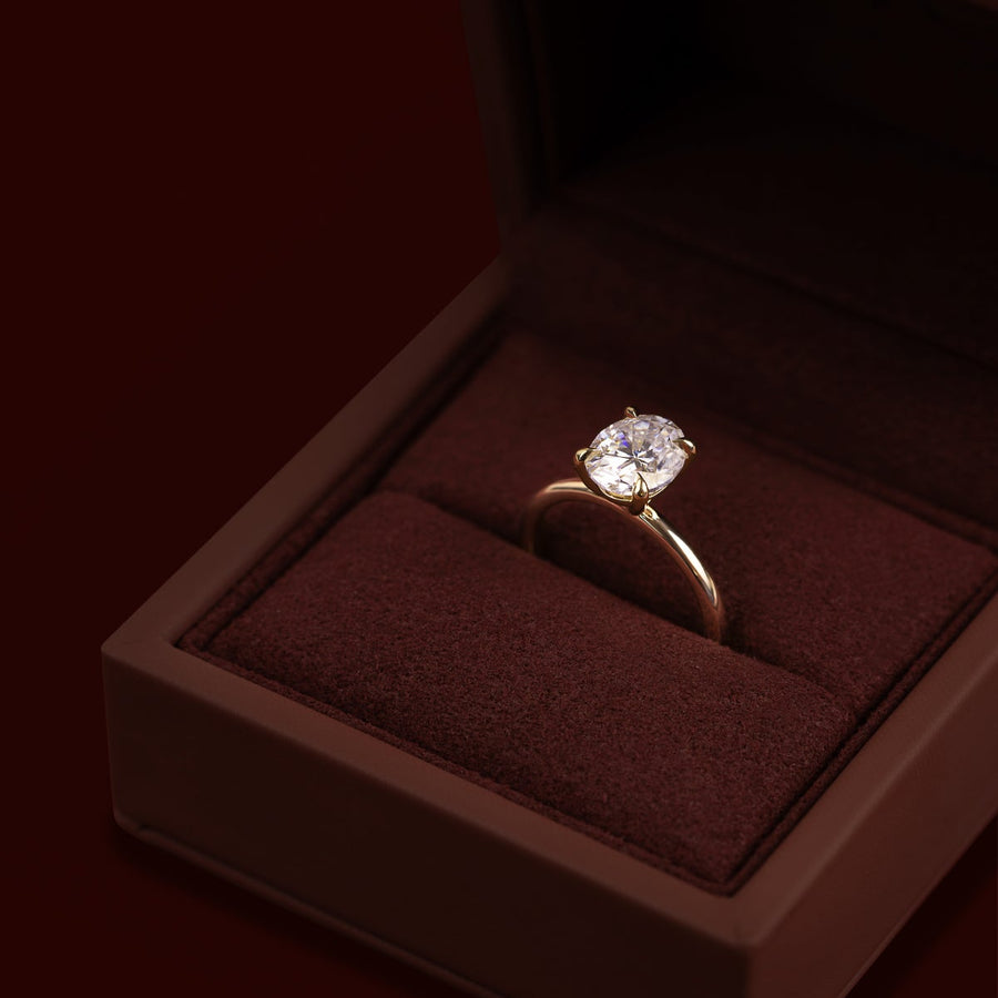 The Luise Ring® - 2.1ct Moissanite Oval Solitaire