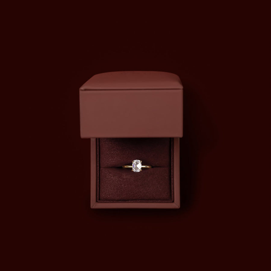The Ophelia Ring - 1.75ct Moissanite Elongated Cushion Solitaire