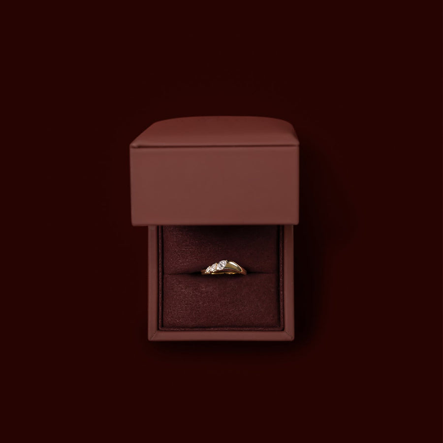 The Eve Ring - Lab Diamond Curved Marquise Wedding Ring